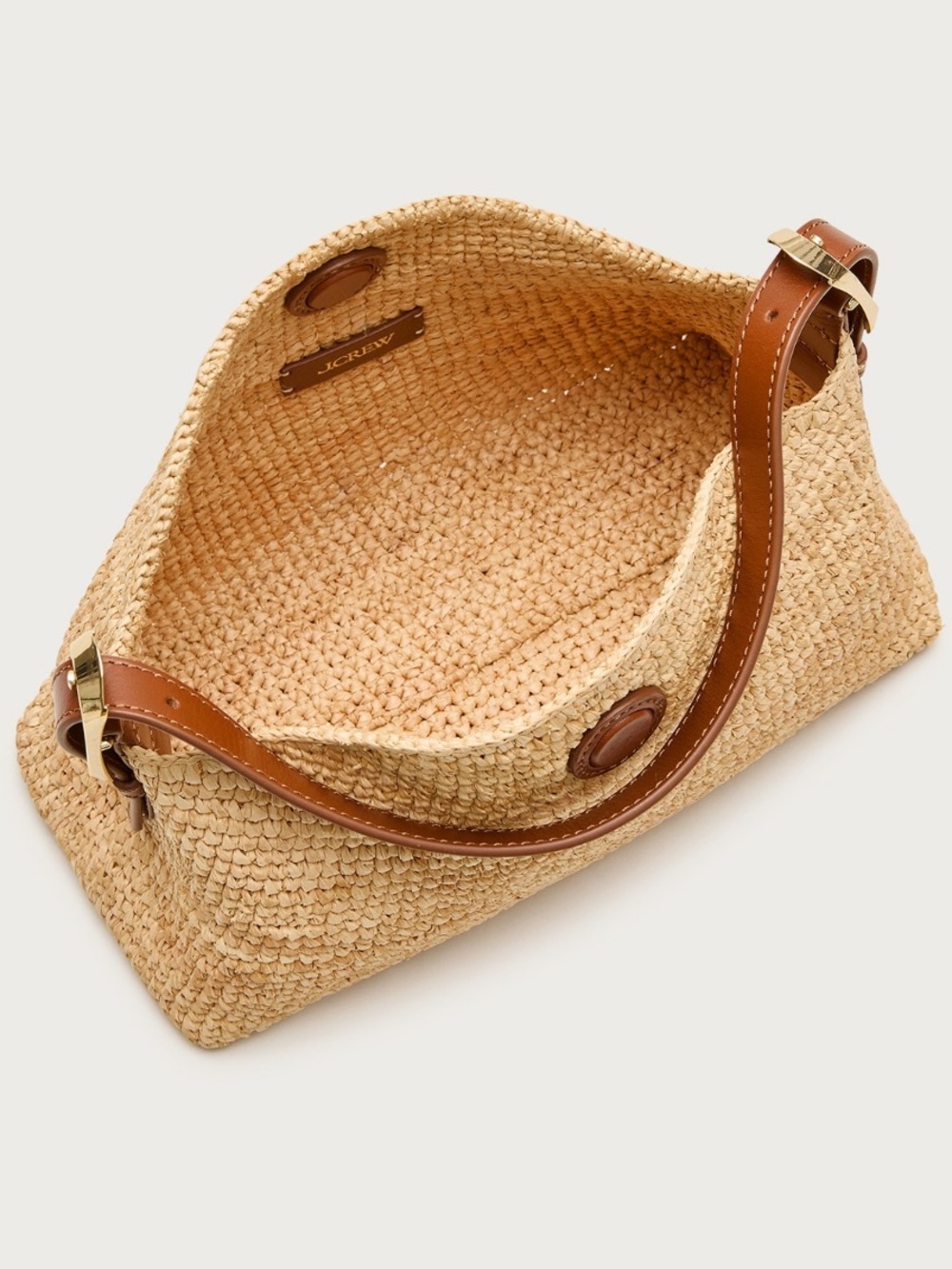 J Crew Berkeley small handknotted shoulder bag in raffia - Picture 4 of 8